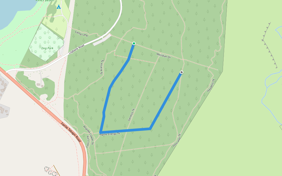 Alpine Energy Tk walking route map in Tekapo