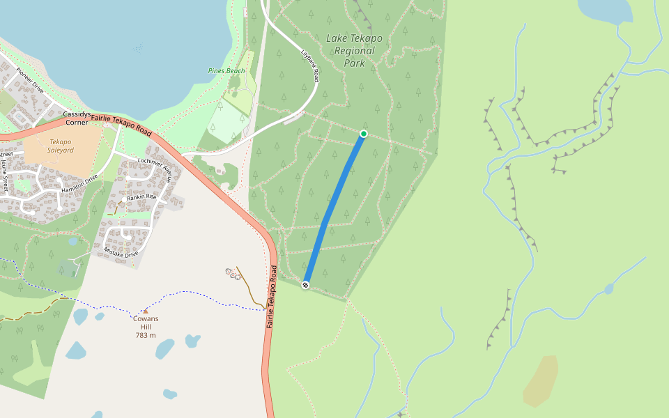 Genesis Tk walking route map in Tekapo