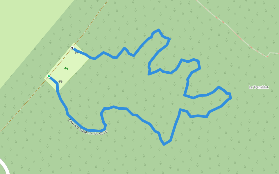 Parcours Santé Combe Girod walking route map in Avoudrey
