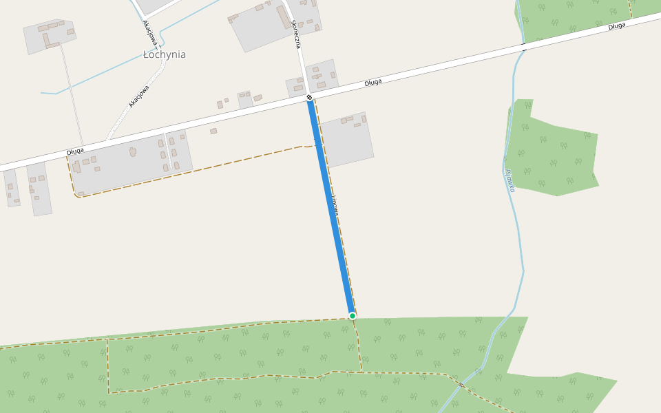 Lipowa walking route map in Łochynia