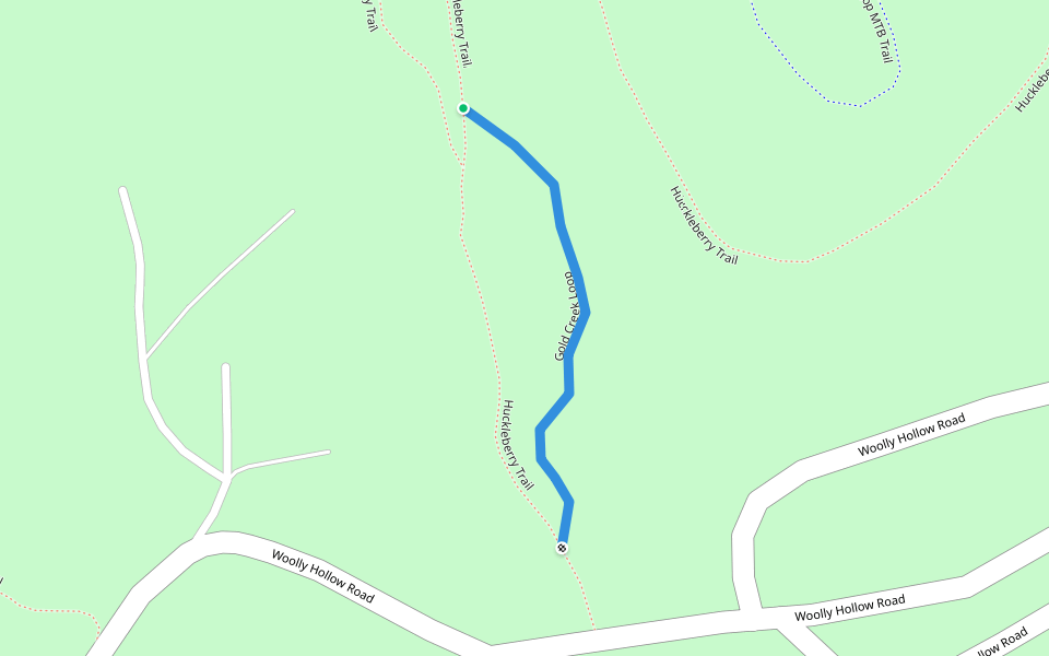 Gold Creek Loop walking route map in Greenbrier