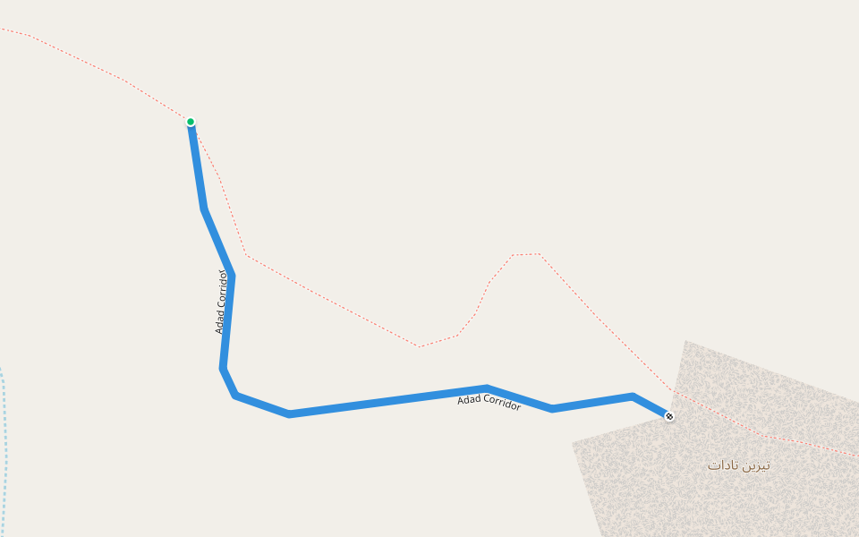 Adad Corridor walking route map in Marrakesh