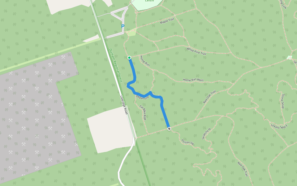 Departure walking route map in Goodwood