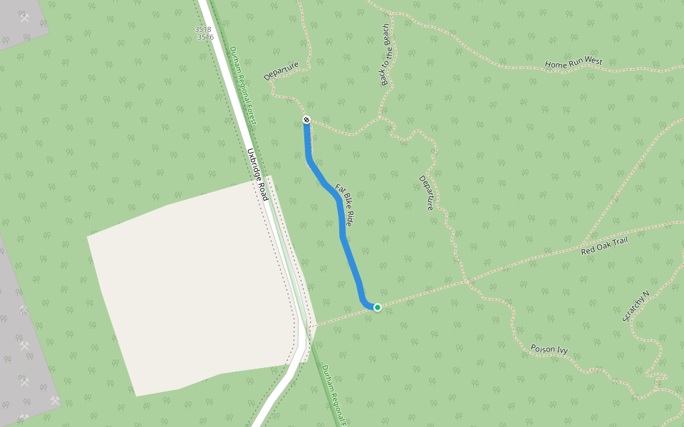 Fat BIke Ride walking route map in Goodwood