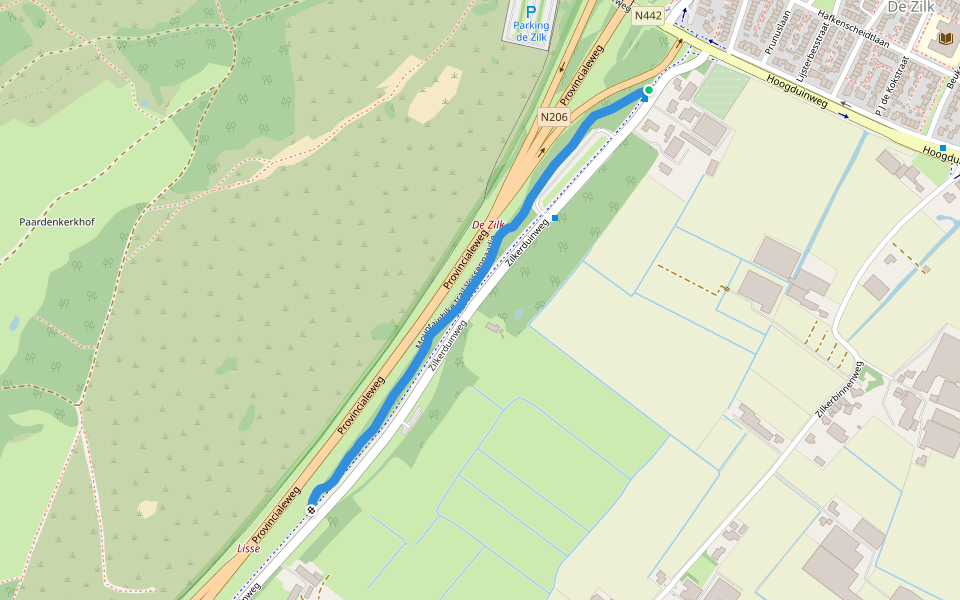 Mountainbike trail Vossenpaadje walking route map in De Zilk