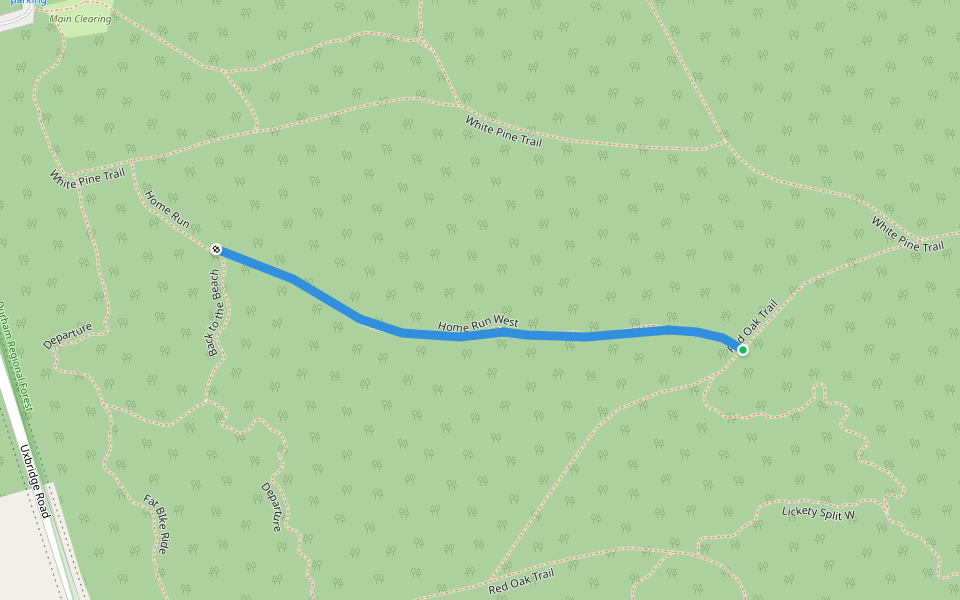 Home Run West walking route map in Uxbridge