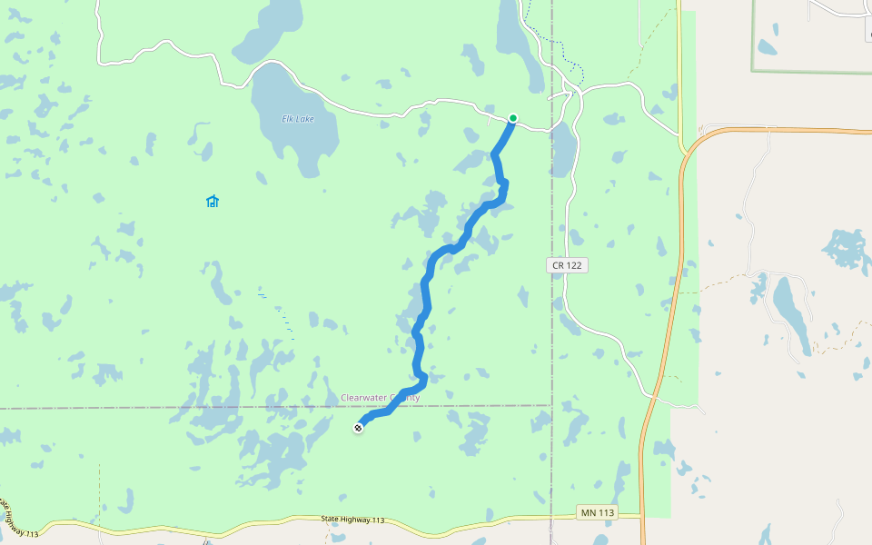 Deer Park Trail walking route map in Shevlin
