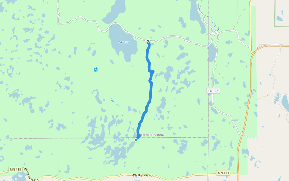 DeSoto Trail walking route map in Park Rapids