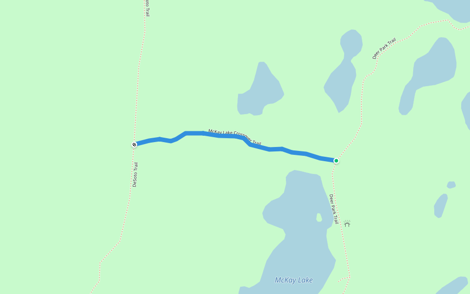 McKay Lake Crossover Trail walking route map in Park Rapids