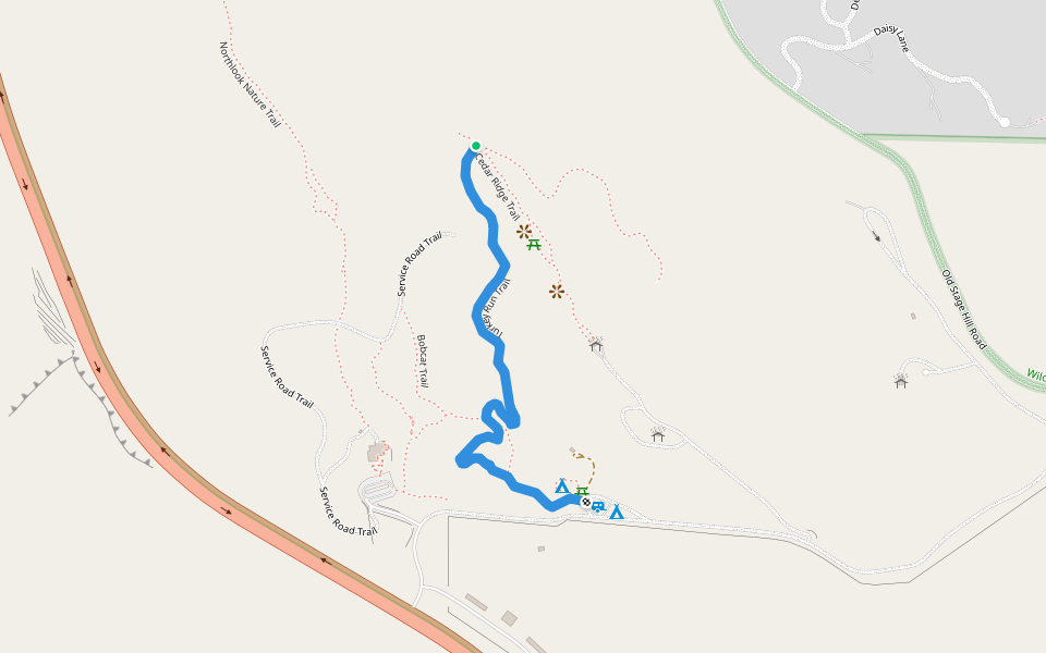 Turkey Run Trail walking route map in Gering