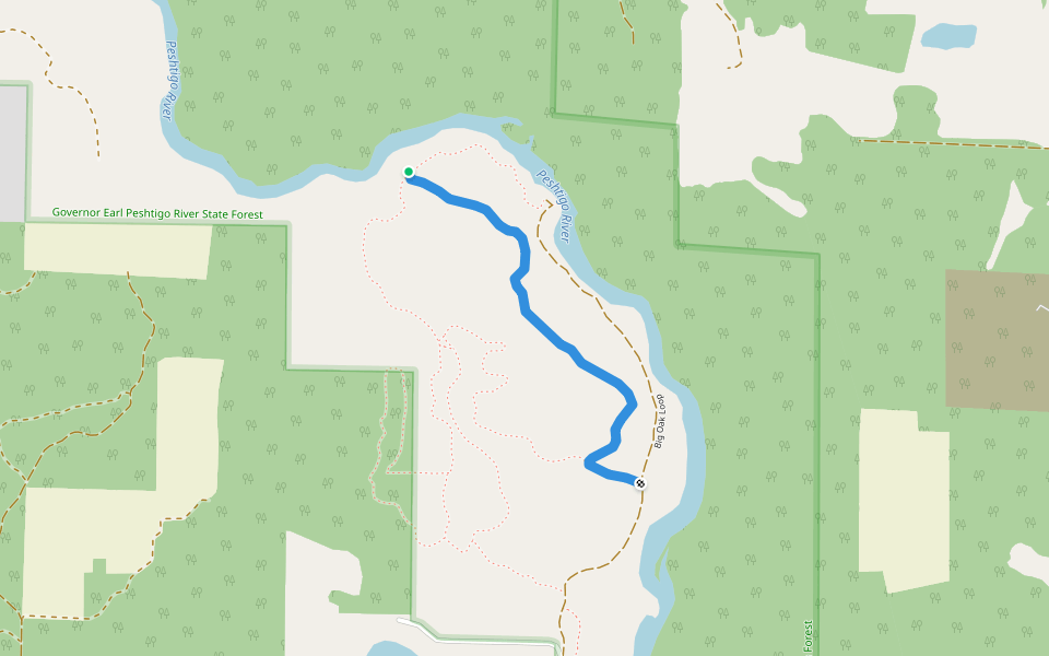 Aspen Ridge Loop walking route map in Crivitz