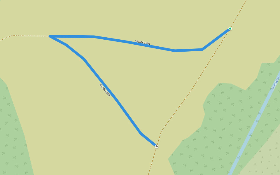 заросшая walking route map in Novokrymskii