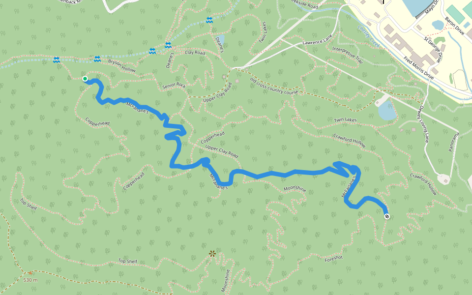 McFarlane's walking route map in Dyke