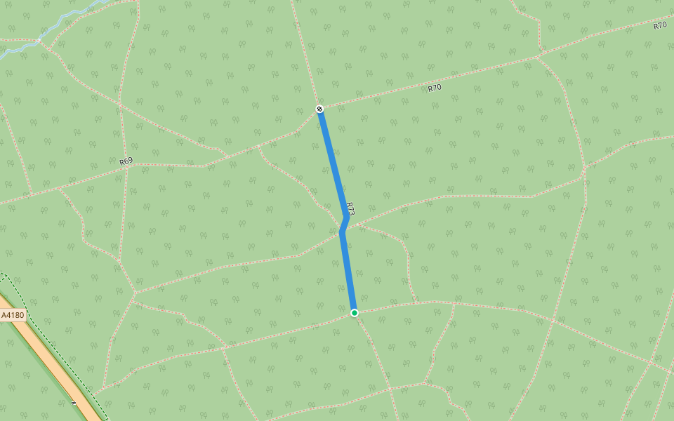 R73 walking route map in Northwood