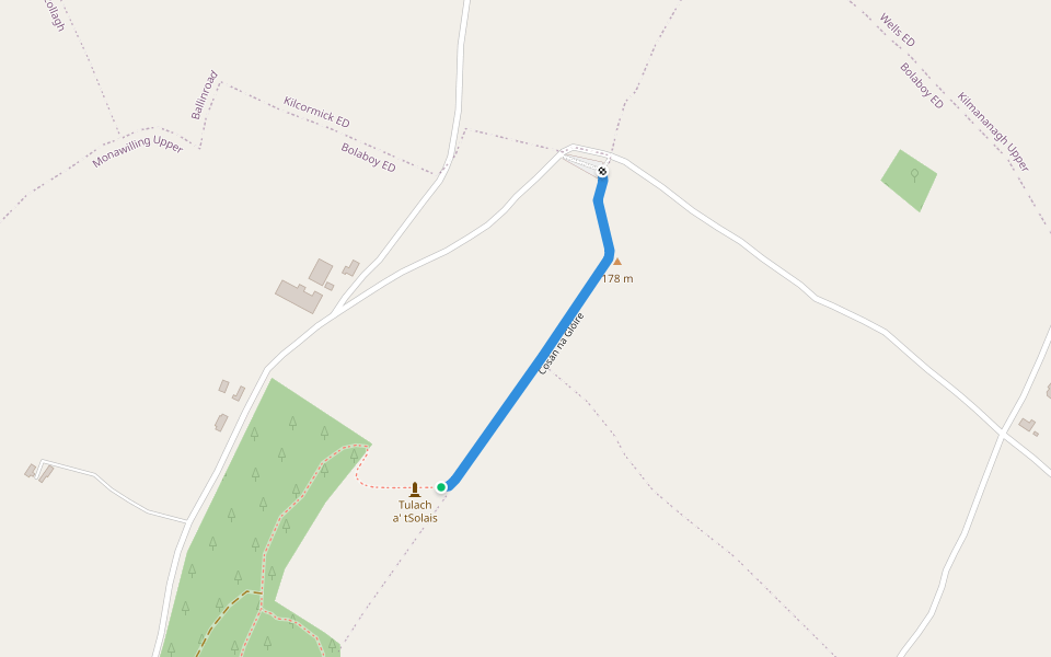 Cosán na Glóire walking route map in Oulart Hill