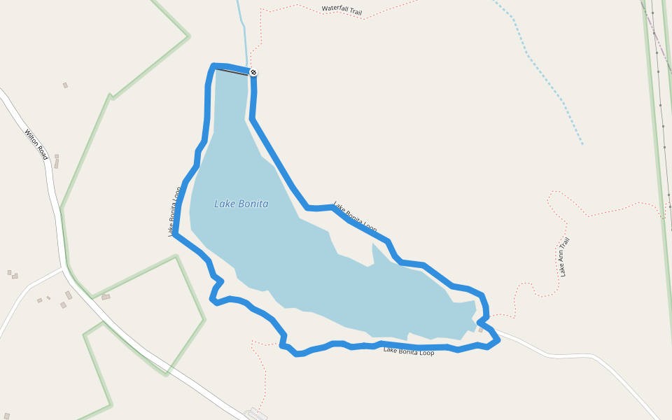 Lake Bonita Loop walking route map in Corinth