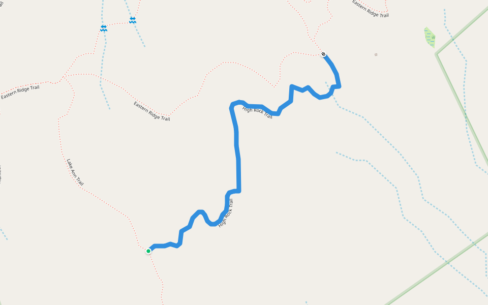 High Rock Trail walking route map in Wilton