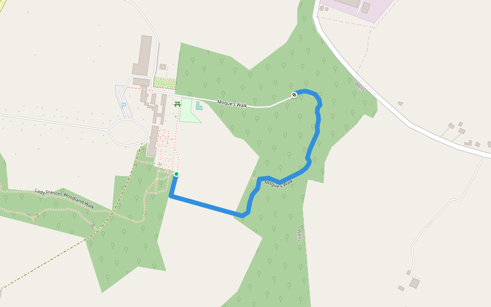 Mogue's Walk walking route map in Wells Hill
