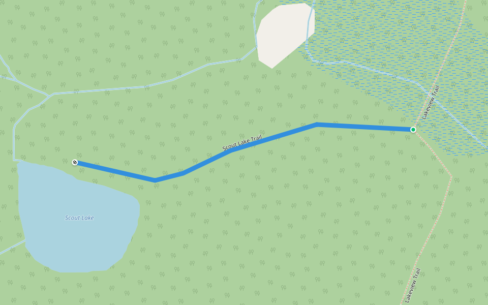 Scout Lake Trail walking route map in Keremeos