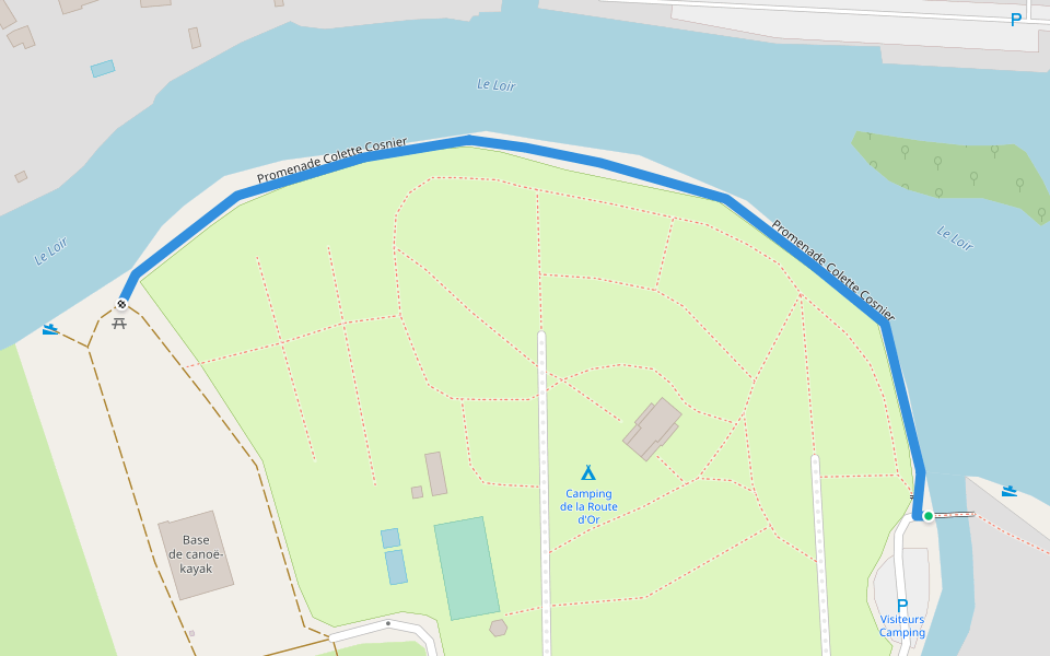 Promenade Colette Cosnier walking route map in La Flèche