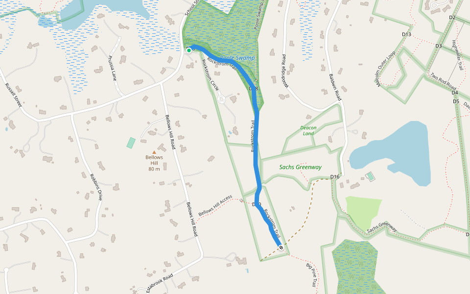 Rockstrom Trail Hiking Carlisle, Massachusetts Pacer