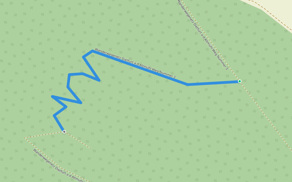 Wanderwegenetz Dietfurt a.d.Altmühl Weg Nummer 3 walking route map in Dietfurt an der Altmühl