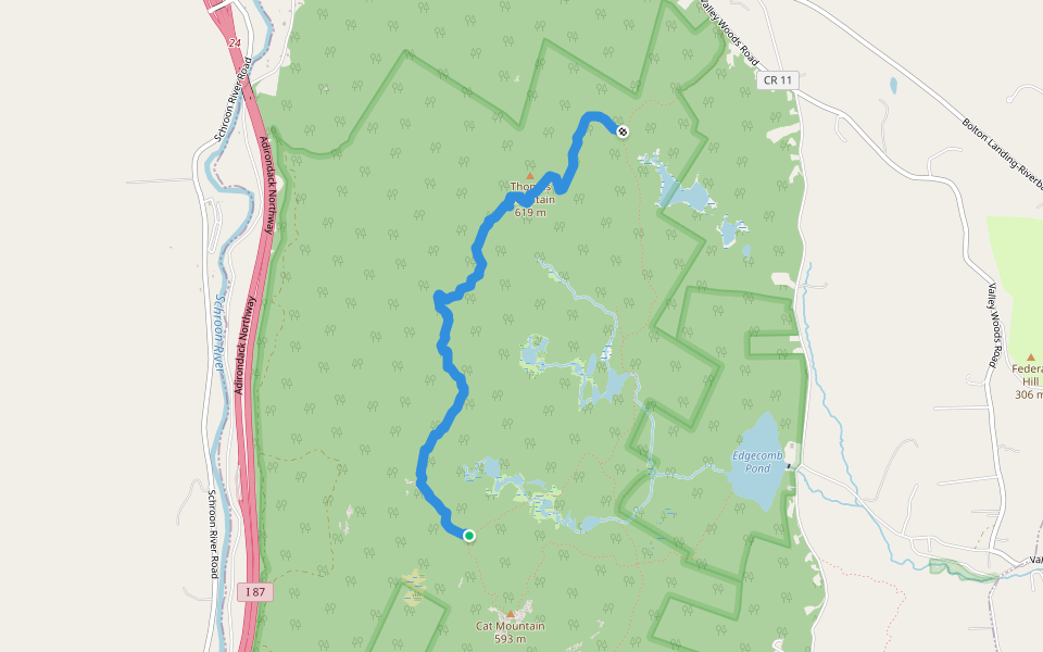 Richard Hayes Phillips Trail walking route map in Diamond Point