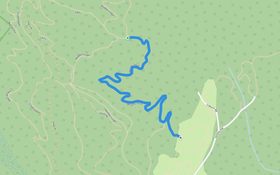 McGills Thrill walking route map in Victory