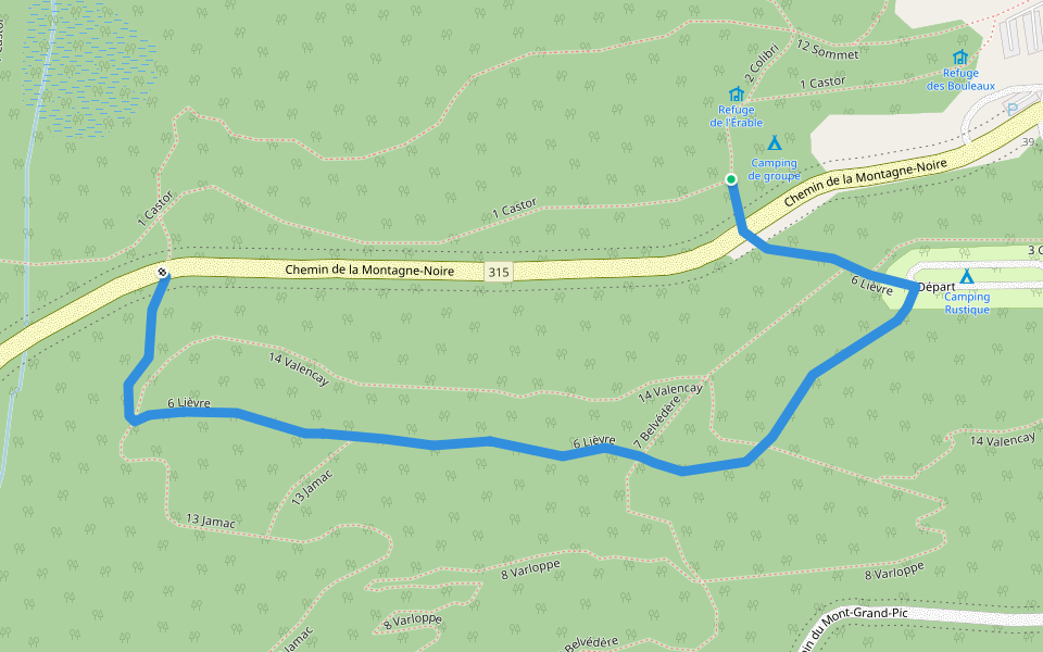 6 Lièvre walking route map in Ripon