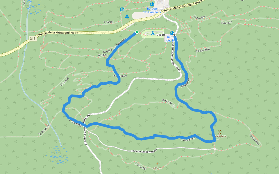 7 Belvédère walking route map in Ripon