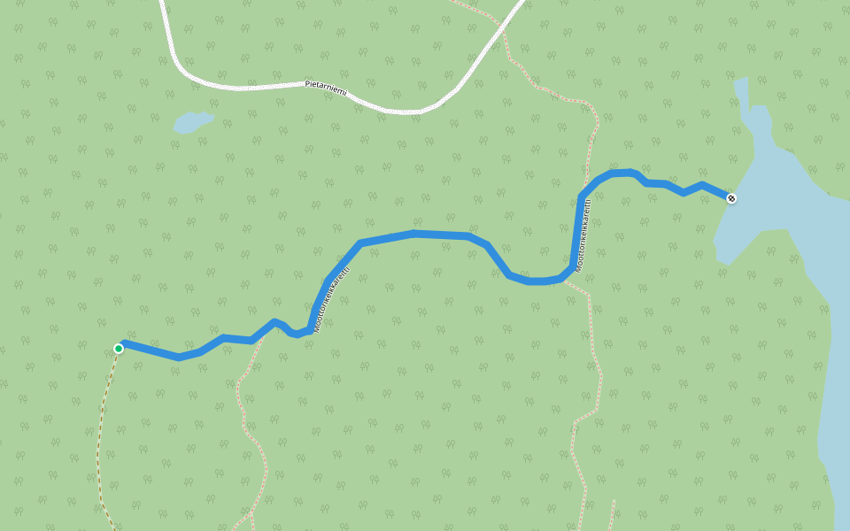 Moottorikelkkareitti walking route map in Heinola
