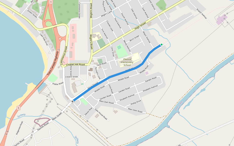 T'Railway walking route map in Deer Lake