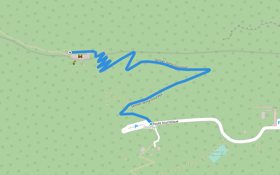 Sentier Yema Gouraya طريق يما قورايا walking route map in Béjaïa