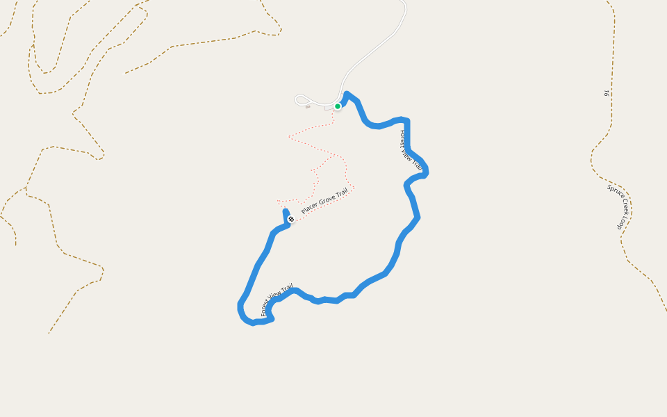 Forest View Trail walking route map in Greekstore