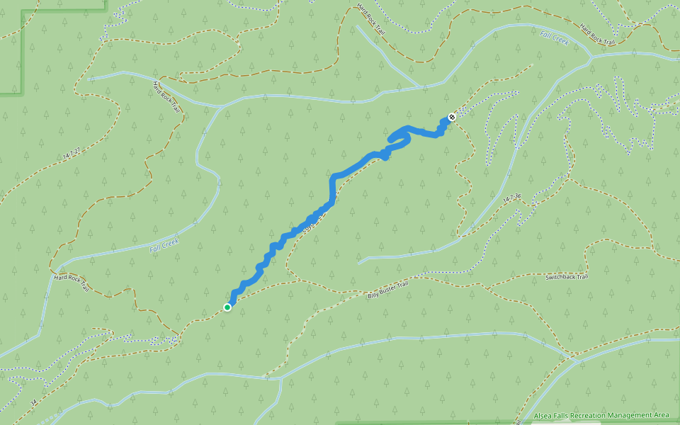 High Baller walking route map in Alsea