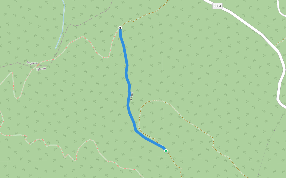 S-ките walking route map in Tsar Kaloyan