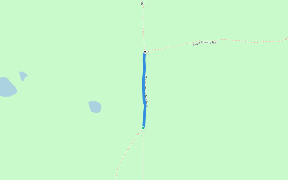 North Country Trail Spur walking route map in Park Rapids