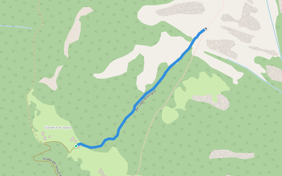 Per Lago Mattogno walking route map in Crodo