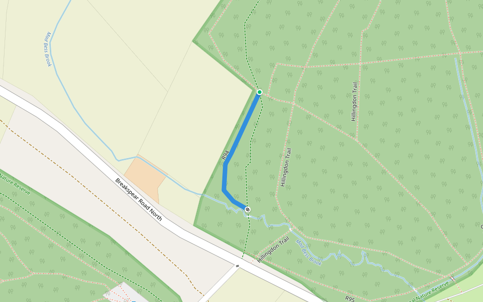 R94 walking route map in Harefield