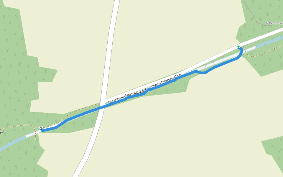 Canal-Tunnel de Saint-Albin. Sentier d'Interprétation walking route map in Scey-sur-Saône-et-Saint-Albin