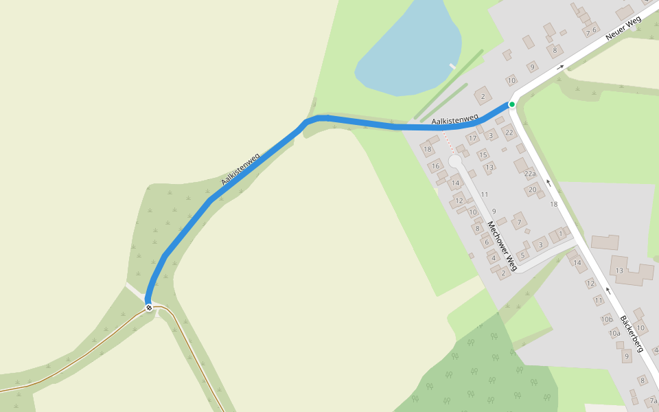Aalkistenweg walking route map in Schlagsdorf