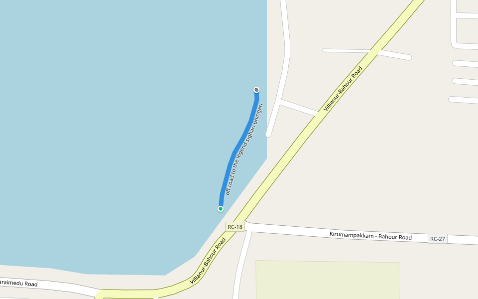 off road to the legend sighari bhingari walking route map in Puducherry