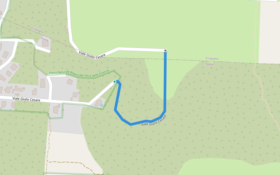 Viale Giulio Cesare walking route map in Statte