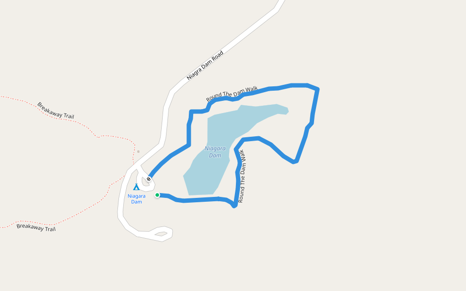 Round The Dam Walk walking route map in Kookynie
