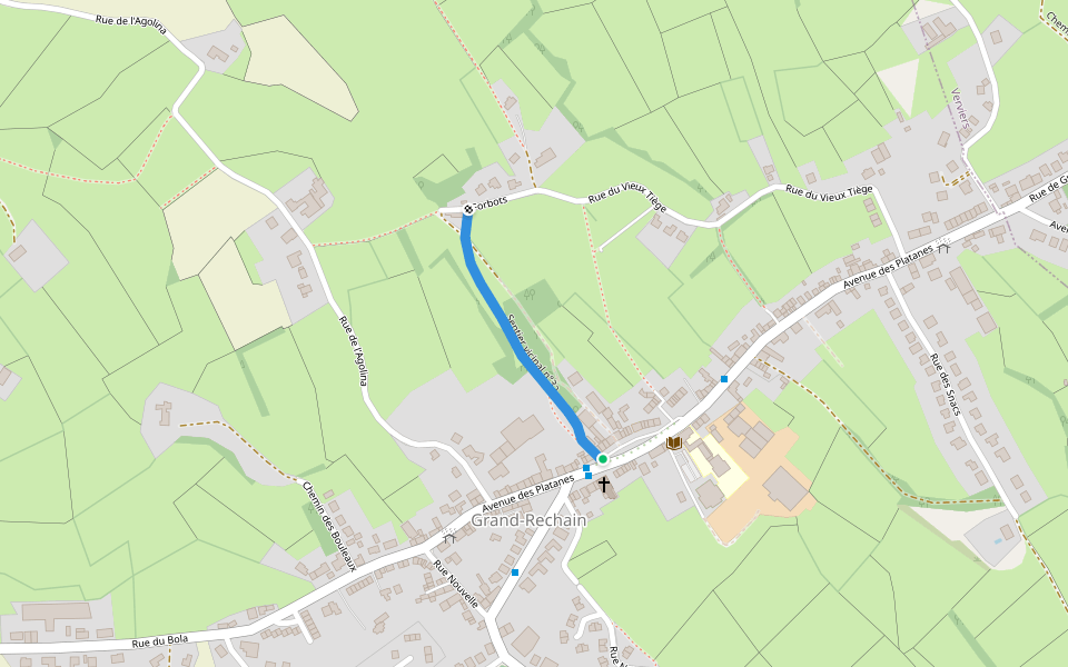 Sentier vicinal N°32 walking route map in Herve