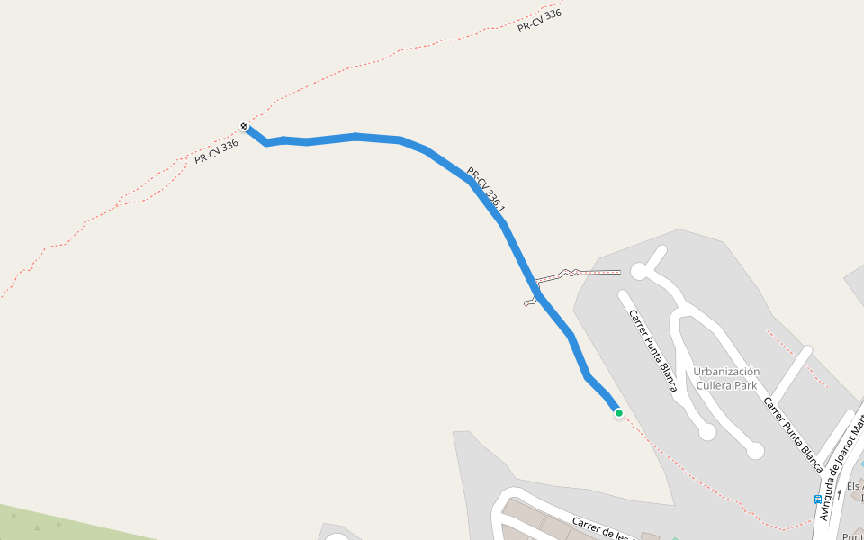 PR-CV 336.1 walking route map in Cullera