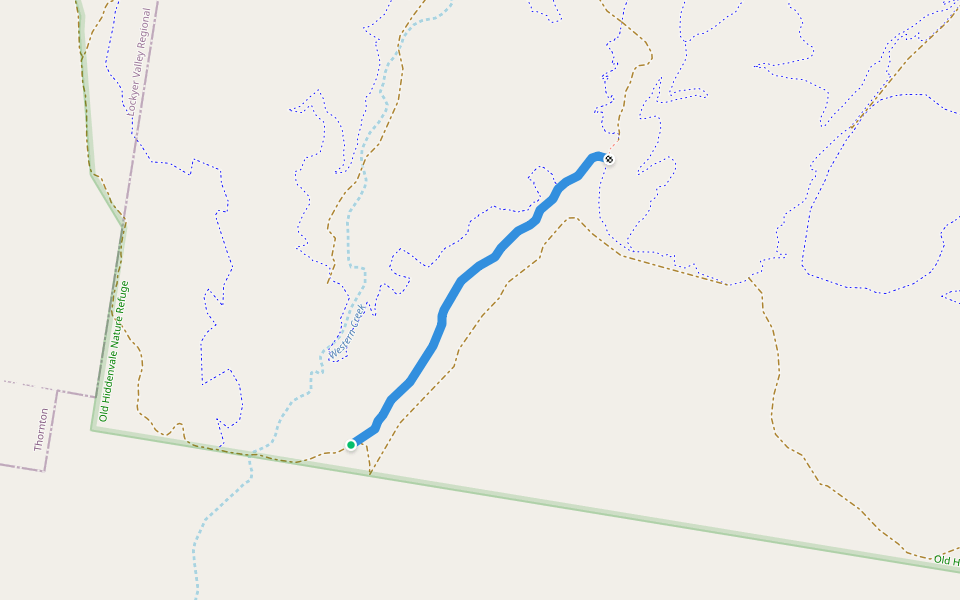 Cabin Fever walking route map in Mount Mort