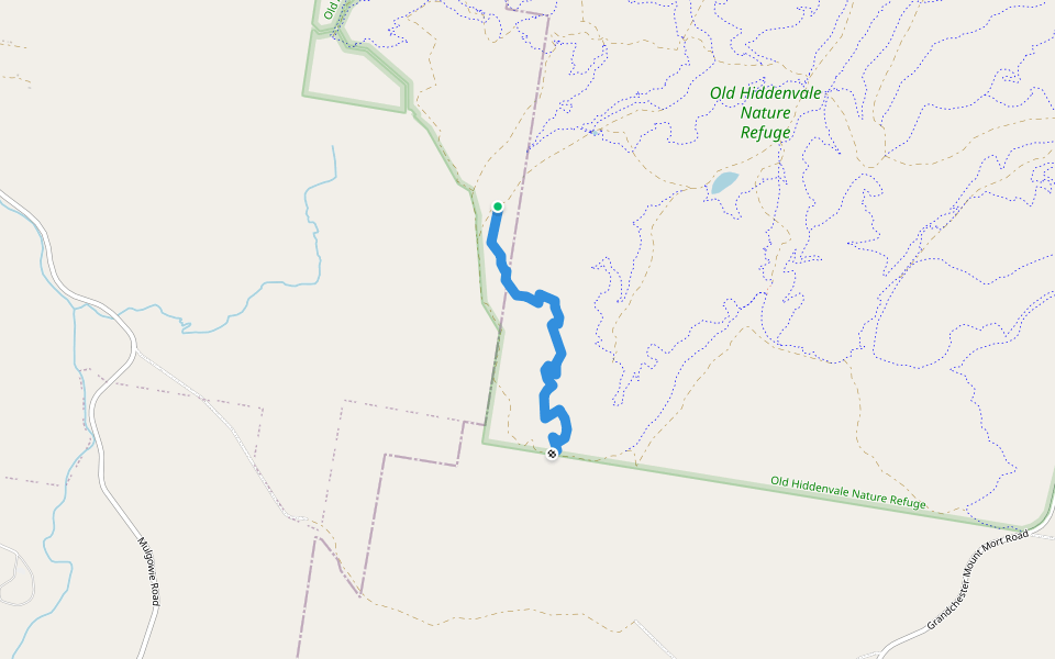 Bolder walking route map in Mount Mort