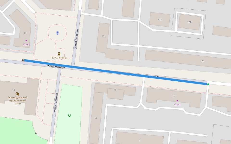 улица Ленина walking route map in Zelenodolsk