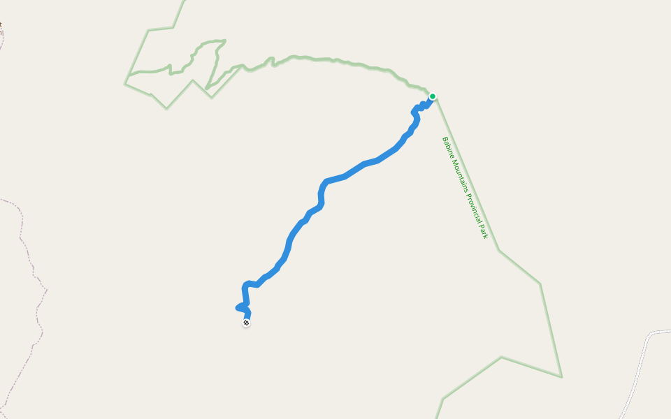 Higgins Creek Trail walking route map in Smithers